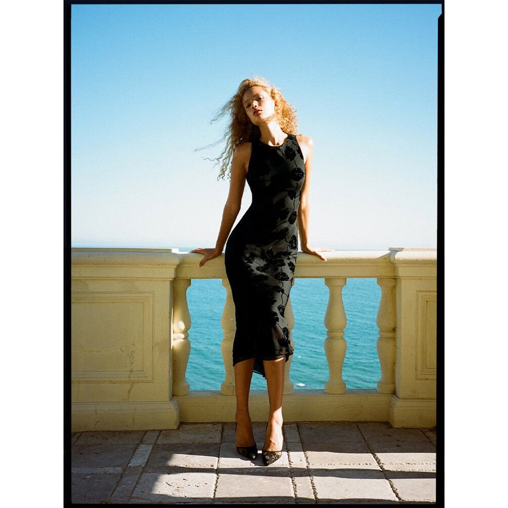 Realisation Par The Carla Long Dress - S - Lily Devoire Noir Black Floral Print - Picture 7 of 8
